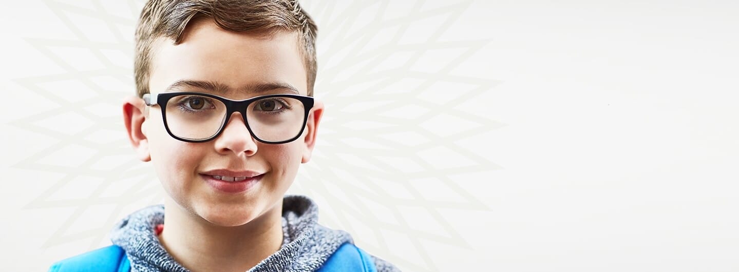 Young Boy Wearing Glasses